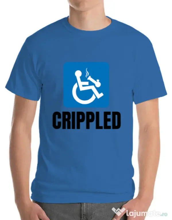 Tricou ADLER barbat Crippled Albastru azuriu