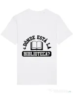 Tricou STANLEY STELLA barbat Donde esta la biblioteca Alb