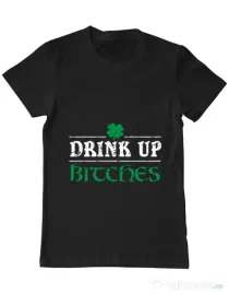 Tricou ADLER barbat Drink up bitches Negru
