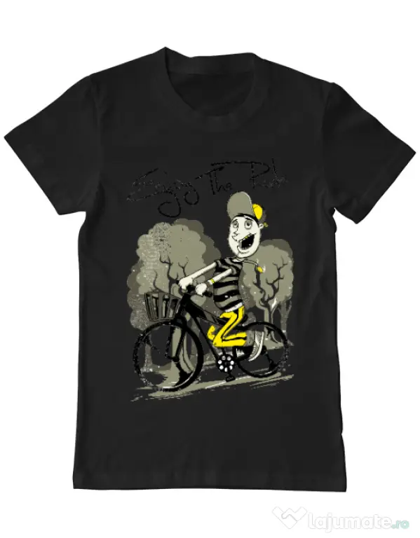 Tricou ADLER barbat Enjoy the ride Negru