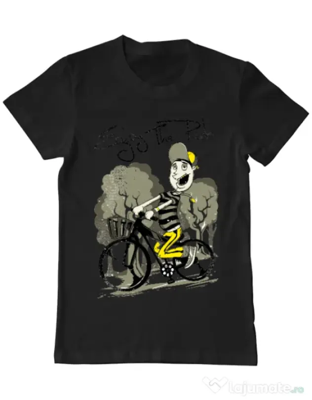 Tricou ADLER barbat Enjoy the ride Negru