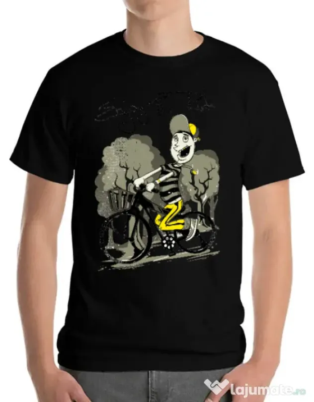 Tricou ADLER barbat Enjoy the ride Negru