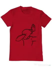 Tricou ADLER barbat Extreme facepalm Rosu