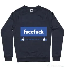 Bluza ADLER barbat Facefuck Denim inchis