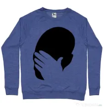 Bluza ADLER barbat Facepalm Albastru melanj