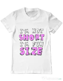 Tricou ADLER barbat I'm not short Alb