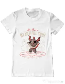 Tricou ADLER barbat Beautiful soul Alb