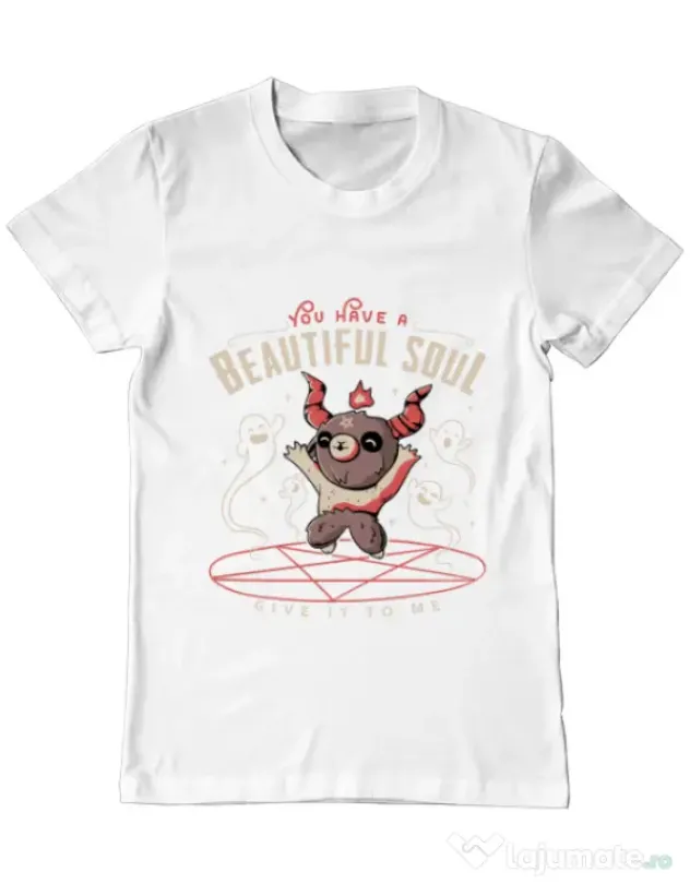 Tricou ADLER barbat Beautiful soul Alb