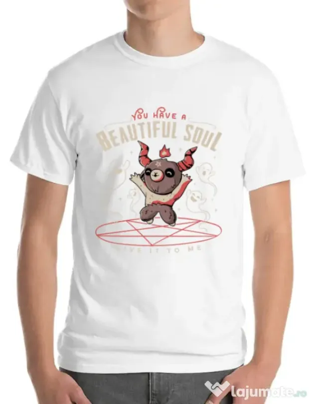 Tricou ADLER barbat Beautiful soul Alb