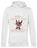 Hoodie barbat cu gluga Beautiful soul Alb