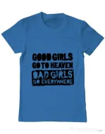 Tricou ADLER barbat Good girls Albastru azuriu