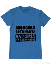 Tricou ADLER barbat Good girls Albastru azuriu