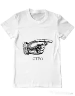 Tricou ADLER barbat GTFO Alb