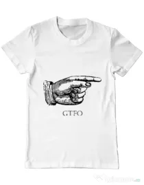 Tricou ADLER barbat GTFO Alb