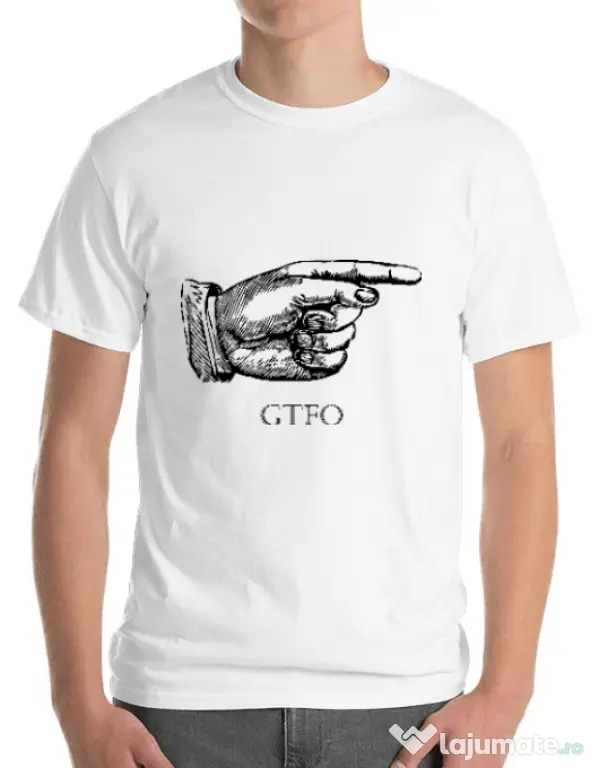 Tricou ADLER barbat GTFO Alb