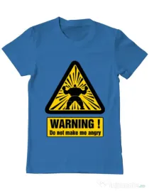 Tricou ADLER barbat I become angry Albastru azuriu