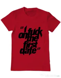 Tricou ADLER barbat I fuck on the first date Rosu