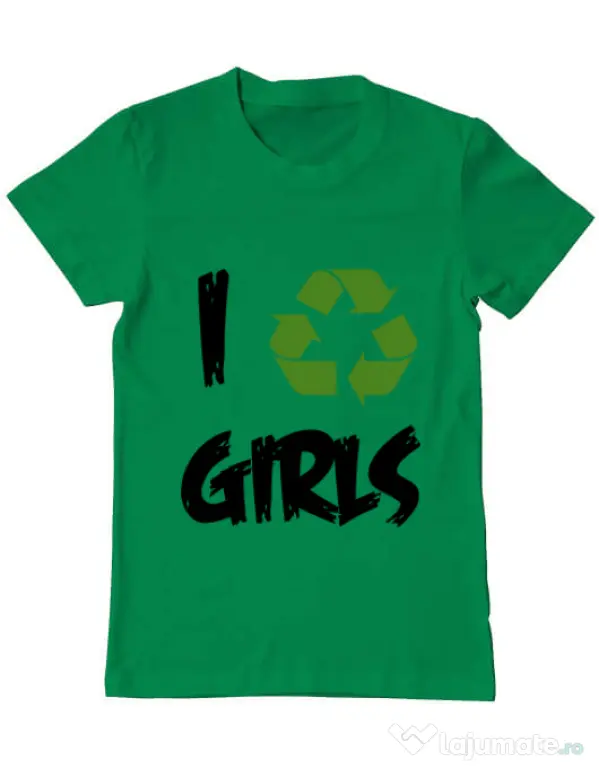 Tricou ADLER barbat I recycle girls Verde mediu