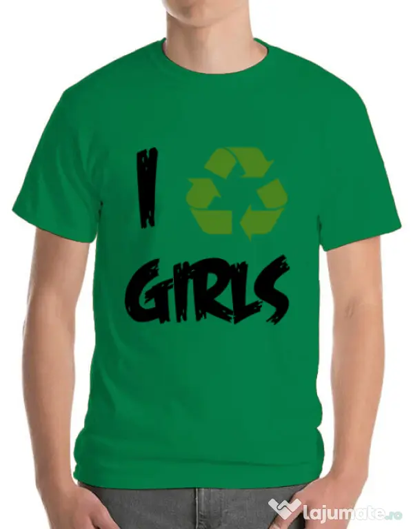 Tricou ADLER barbat I recycle girls Verde mediu