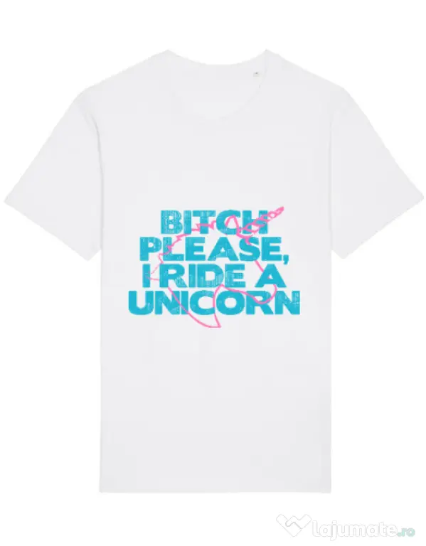Tricou STANLEY STELLA barbat I ride a unicorn Alb