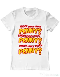 Tricou ADLER barbat Knock Penny Alb