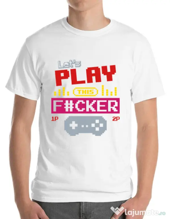 Tricou ADLER barbat Lets play this Alb