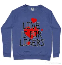Bluza ADLER barbat Love is for losers Albastru melanj