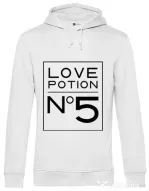 Hoodie barbat cu gluga Love potion Alb
