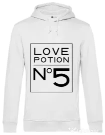 Hoodie barbat cu gluga Love potion Alb
