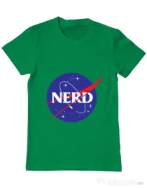 Tricou ADLER barbat Nerd Verde mediu