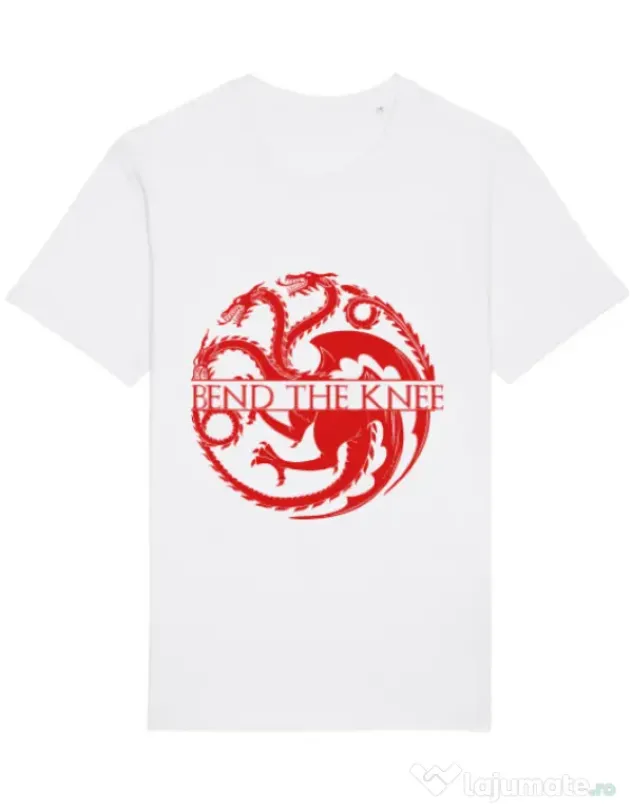 Tricou STANLEY STELLA barbat Bend the knee Alb