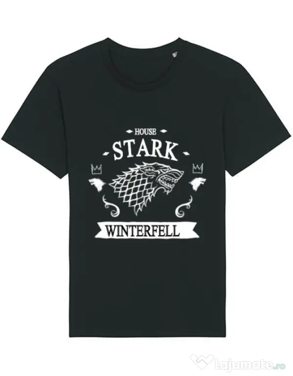 Tricou STANLEY STELLA barbat House Stark Negru