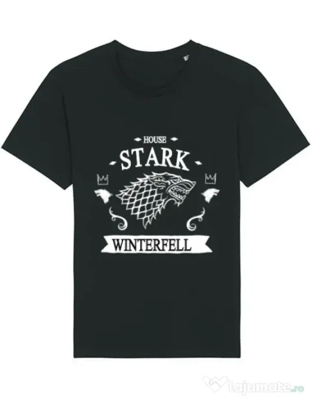 Tricou STANLEY STELLA barbat House Stark Negru