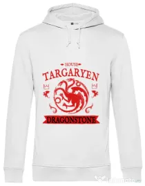 Hoodie barbat cu gluga House Targaryen Alb