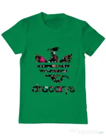 Tricou ADLER barbat Flower dracarys Verde mediu
