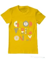 Tricou ADLER barbat Good vibes only Galben