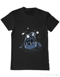 Tricou ADLER barbat Across the galaxy Negru