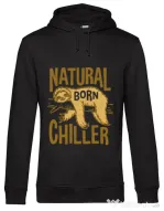 Hoodie barbat cu gluga Natural born chiller Negru