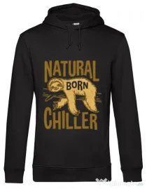 Hoodie barbat cu gluga Natural born chiller Negru