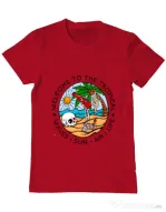 Tricou ADLER barbat Welcome to the tropical Rosu