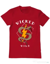 Tricou ADLER barbat Wicked wild Rosu