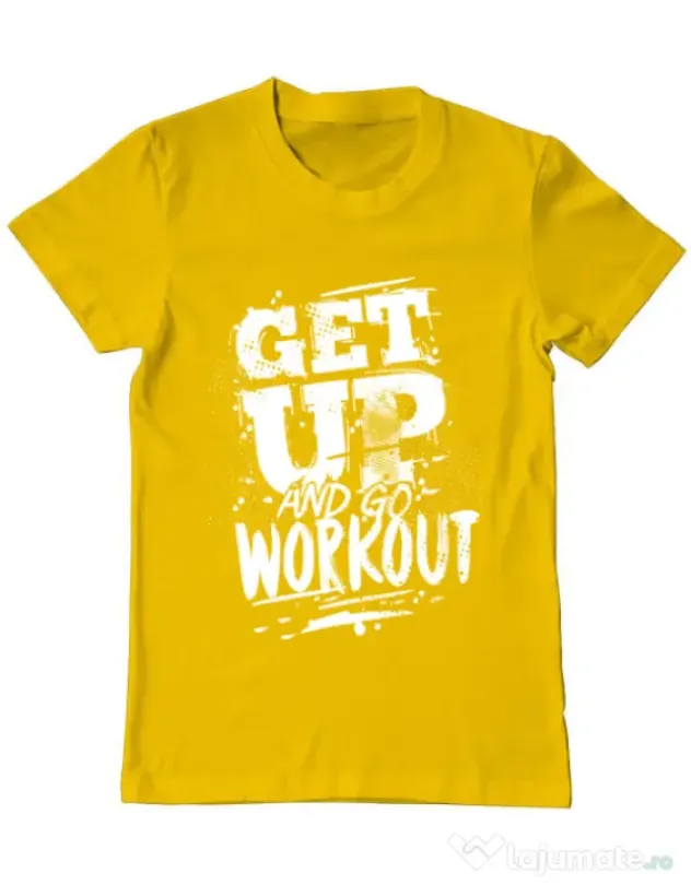 Tricou ADLER barbat Get up and go workout Galben