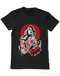 Tricou ADLER barbat Virgin Mary Negru