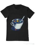 Tricou ADLER barbat Galaxy mug Negru