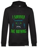 Hoodie barbat cu gluga I survived Negru