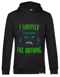 Hoodie barbat cu gluga I survived Negru
