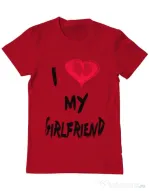 Tricou ADLER barbat I love my girlfriend Rosu