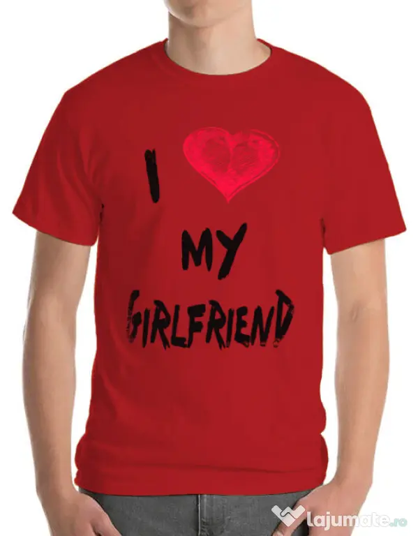 Tricou ADLER barbat I love my girlfriend Rosu