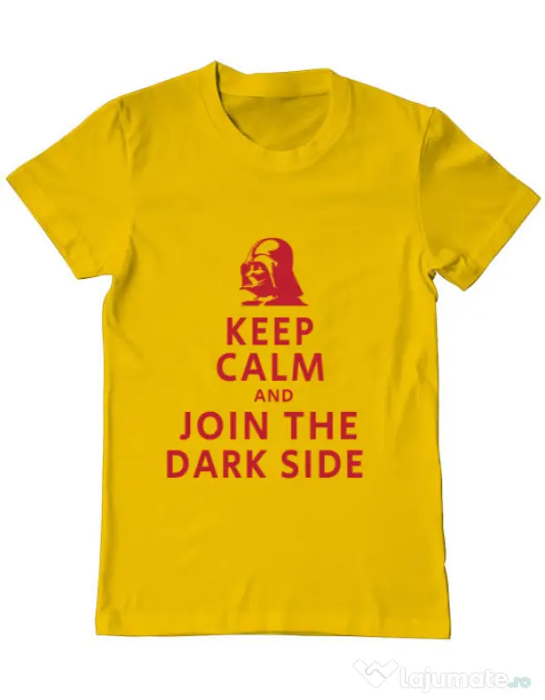 Tricou ADLER barbat Join the darkside Galben