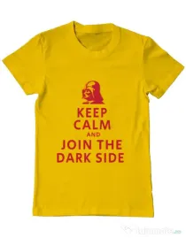 Tricou ADLER barbat Join the darkside Galben